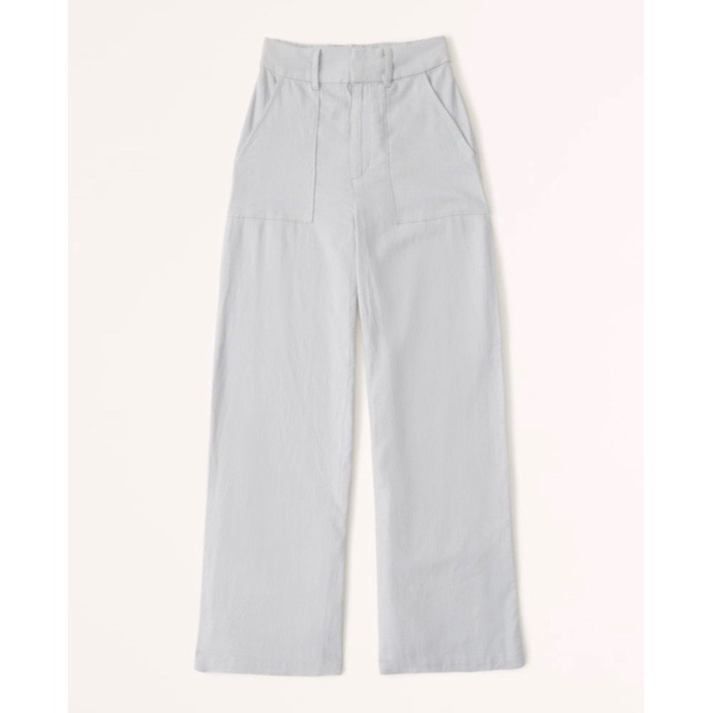 Abercrombie Linen-Blend Wide Leg Pants
